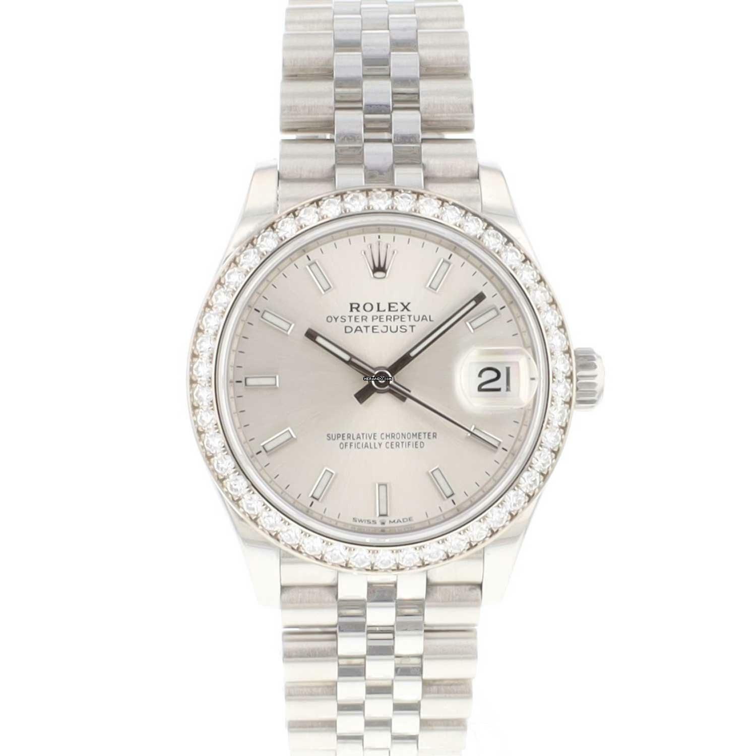 Rolex Datejust 31 Midsize Steel Jubilee Factory Diamonds </h1>