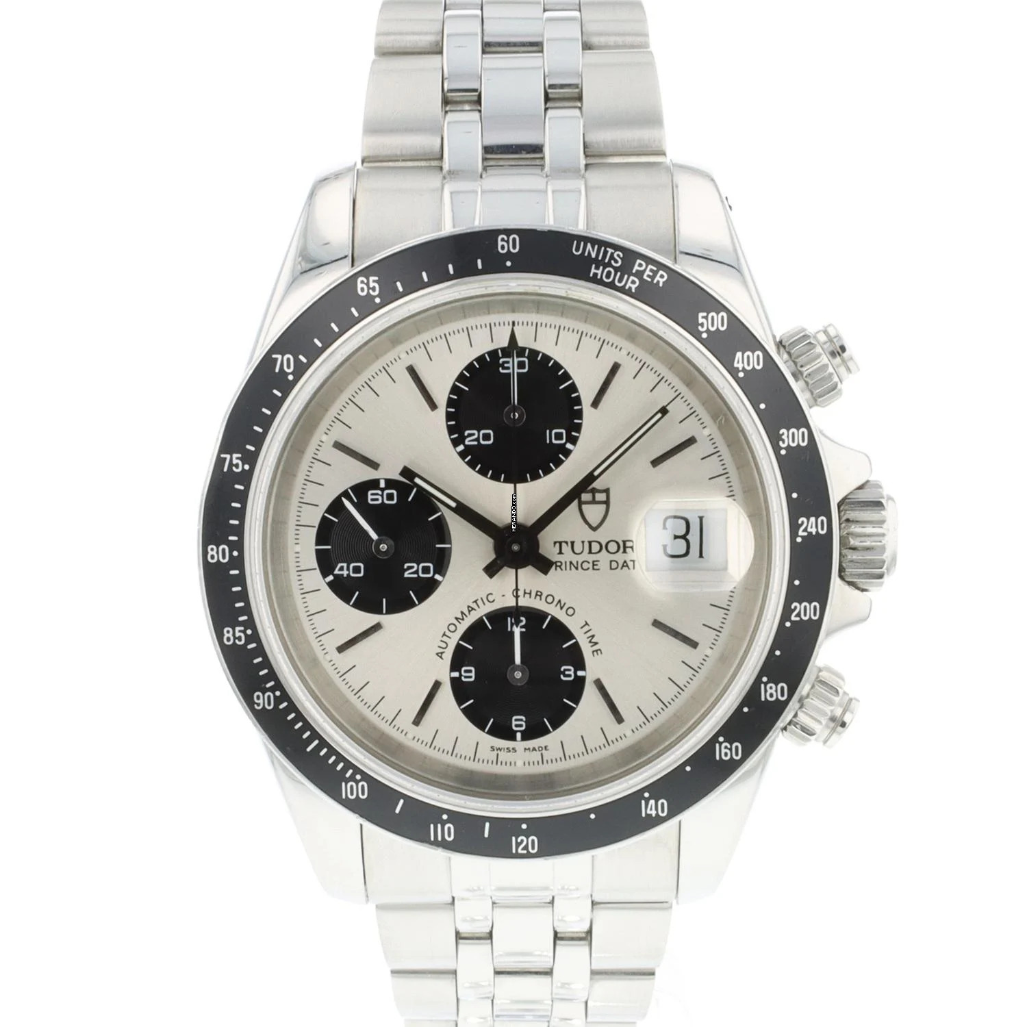 Tudor Prince Date Chronograph Steel Silver Dial </h1> 