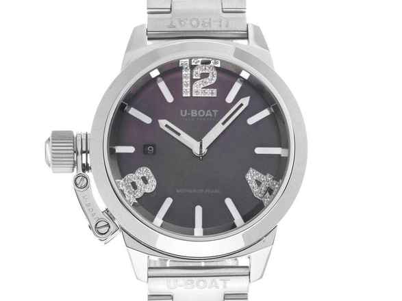  U-Boat Classico Lady Black Diamanten Perlmutt Ref.8899 Full Set Neu 