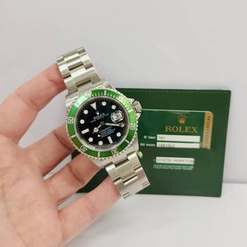  Rolex Submariner Date Kermit 50 Anos 40mm Automático Completo 