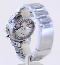 Thumbnail von Sinn 303 M-kmh Day-Date Chronograph Silver Dial Modellbahn Full-Set rar </h1>