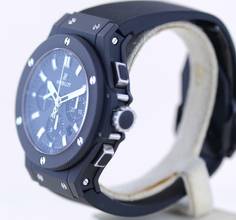 Thumbnail von Hublot Big Bang 44 mm Black Magic Chronograph Keramik Carbon Dial Rubber Strap Luxury 44mm </h1>