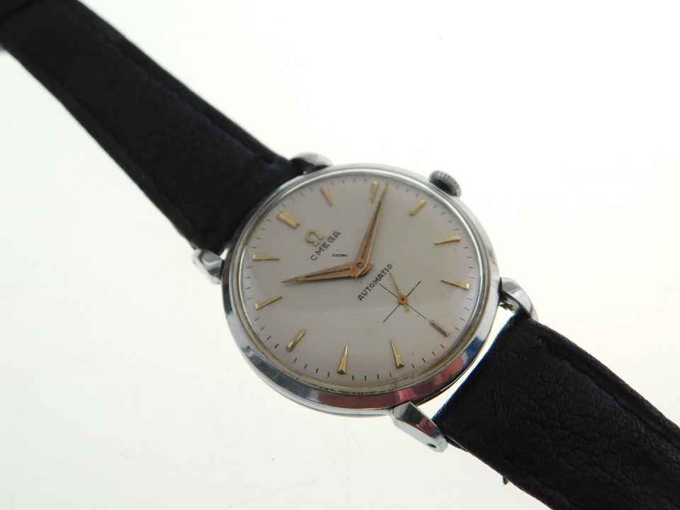  Omega Bumper Vintage Edelstahl Handaufzug 34 mm Bumper Cal 344 von 1952 Rarität kleine Sekunde </h1> 