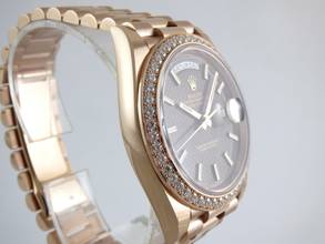 Thumbnail von Rolex Day-Date 40 Choco Dial Everrose / Diamond Bezel </h1>