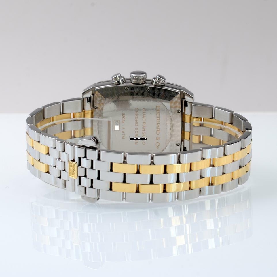 Thumbnail von Eberhard & Co. Quadrangolo Chrono Screen 32034 white dial Full Set 1997’s </h1>