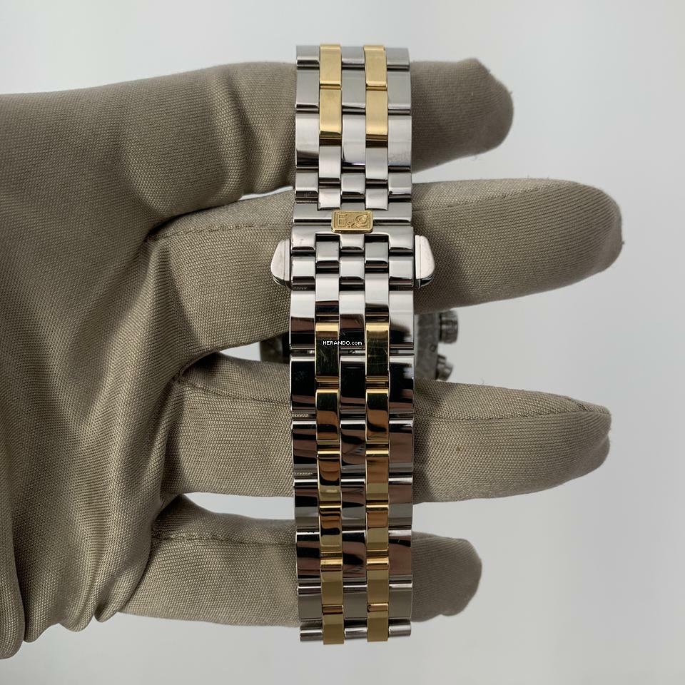 Thumbnail von Eberhard & Co. Quadrangolo Chrono Screen 32034 white dial Full Set 1997’s </h1>