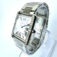 Thumbnail von Cartier Tank Solo Quartz 27mm Steel 0.75TCW DIAMOND Watch </h1>