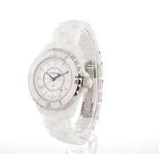 Thumbnail von Chanel J12 White Ceramic 33MM Diamond Dial </h1>