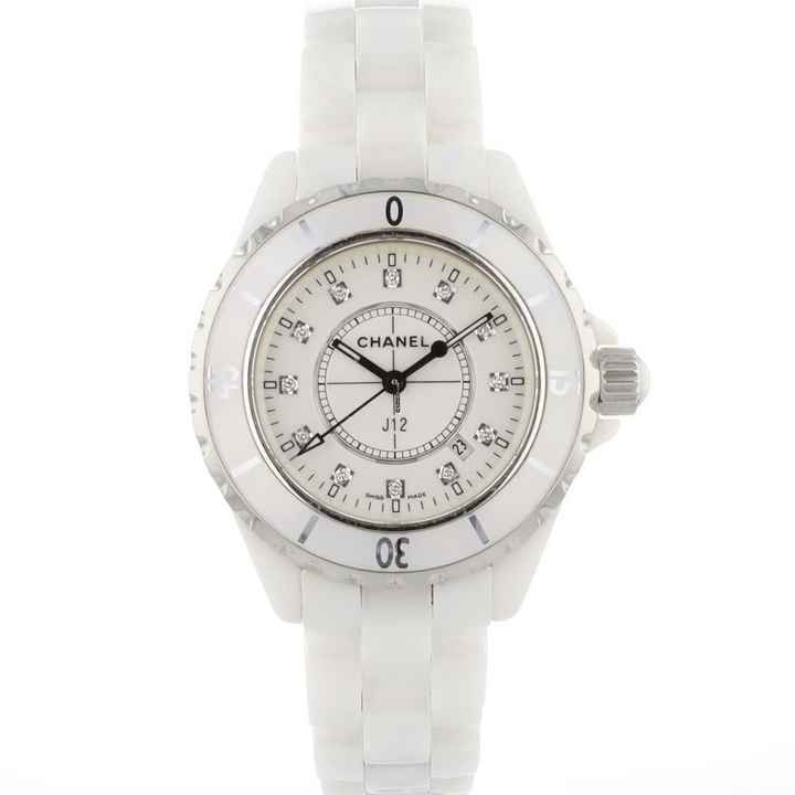  Chanel J12 White Ceramic 33MM Diamond Dial </h1> 