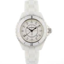 Thumbnail von Chanel J12 White Ceramic 33MM Diamond Dial </h1>
