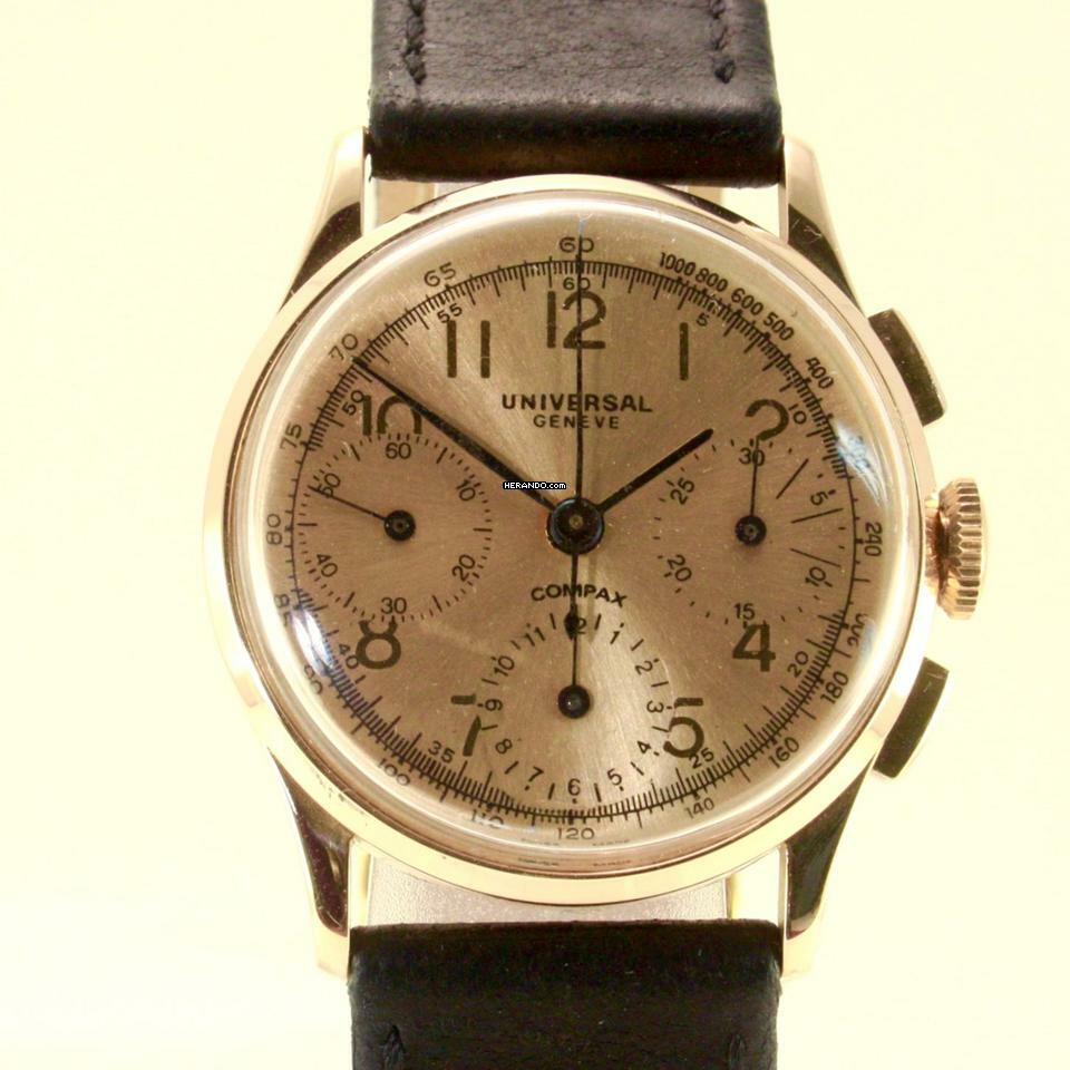 Thumbnail von Universal Genève 18k Rose Gold Chronograph </h1>
