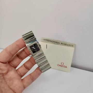  Omega Constellation Quadra Lady Quartz Completo 