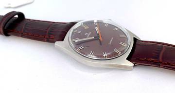 Thumbnail von Omega Genève Vintage ref 135041 Purple Blue Dial Orange Hand 135041