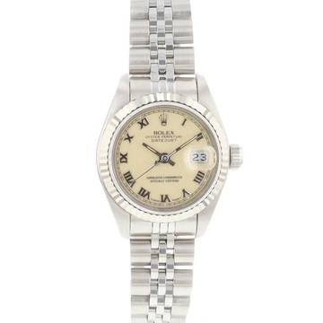  Rolex Lady-Datejust 26 Steel Jubilee Fluted Cream Roman Dial </h1> 
