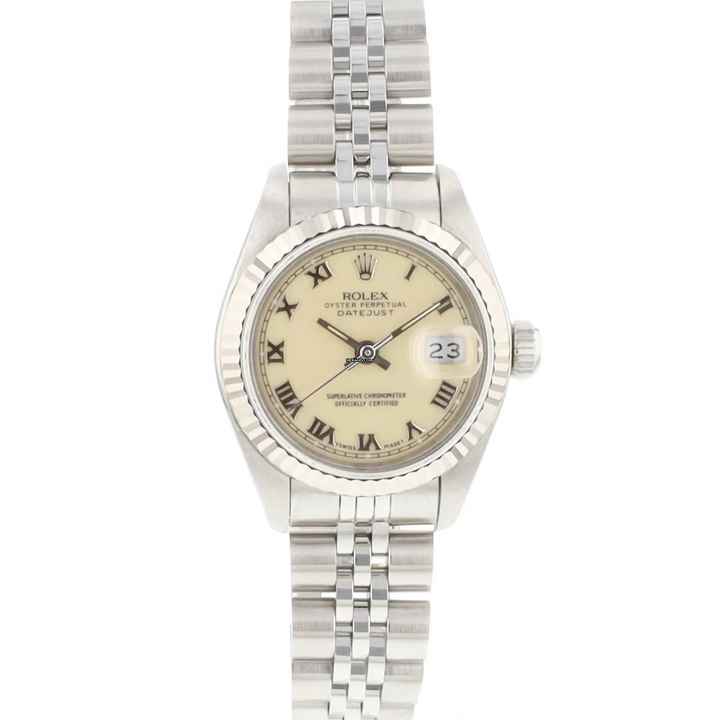  Rolex Lady-Datejust 26 Steel Jubilee Fluted Cream Roman Dial </h1> 