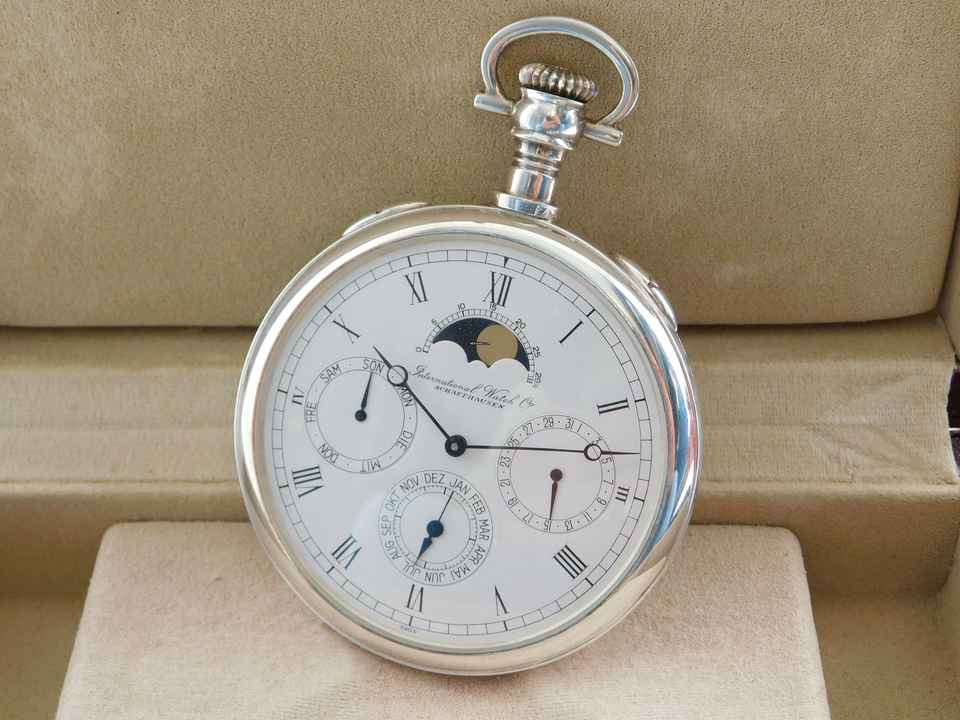  IWC Pocket Watch Taschenuhr Voll Calender N.O.S mit original Box Limited Edition No 171 v 1000 </h1> 
