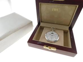 Thumbnail von IWC Pocket Watch Taschenuhr Voll Calender N.O.S mit original Box Limited Edition No 171 v 1000 </h1>