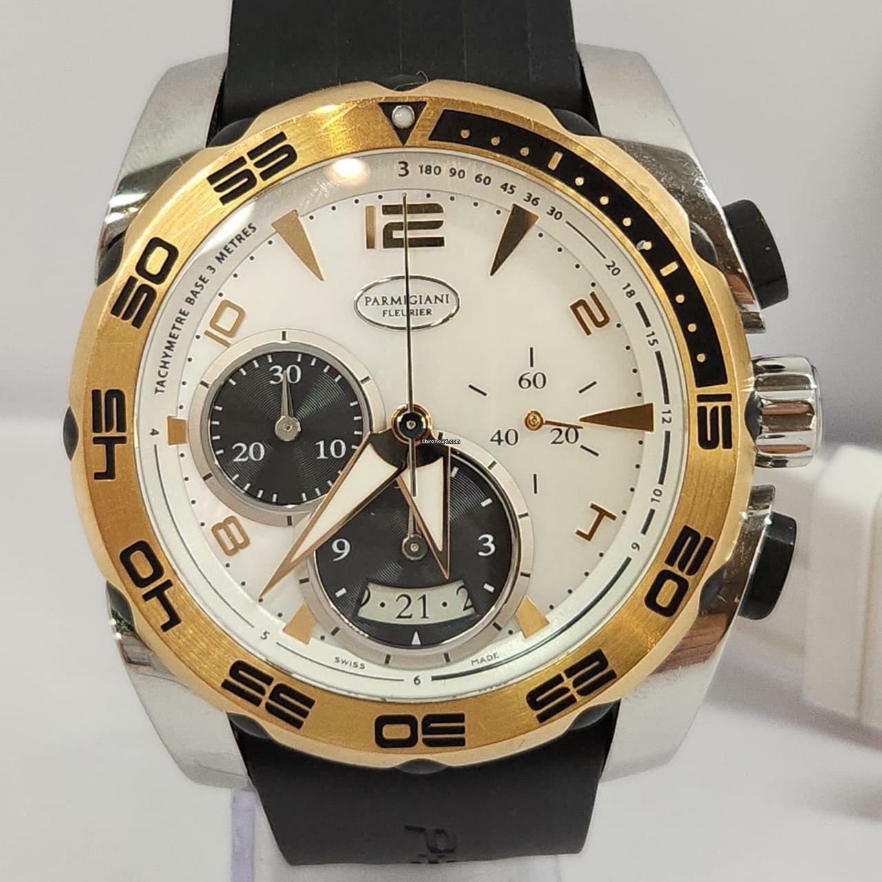 Thumbnail von Parmigiani Fleurier Pershing Ouro Rosé & Madrepérola & Aço 45mm Automático Completo