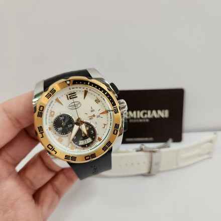  Parmigiani Fleurier Pershing Ouro Rosé & Madrepérola & Aço 45mm Automático Completo 