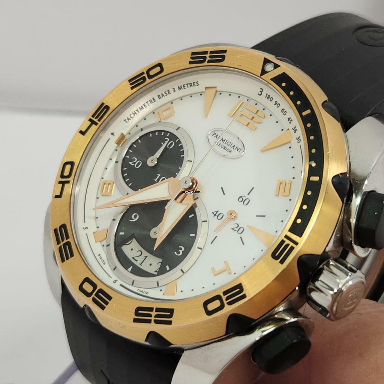 Thumbnail von Parmigiani Fleurier Pershing Ouro Rosé & Madrepérola & Aço 45mm Automático Completo