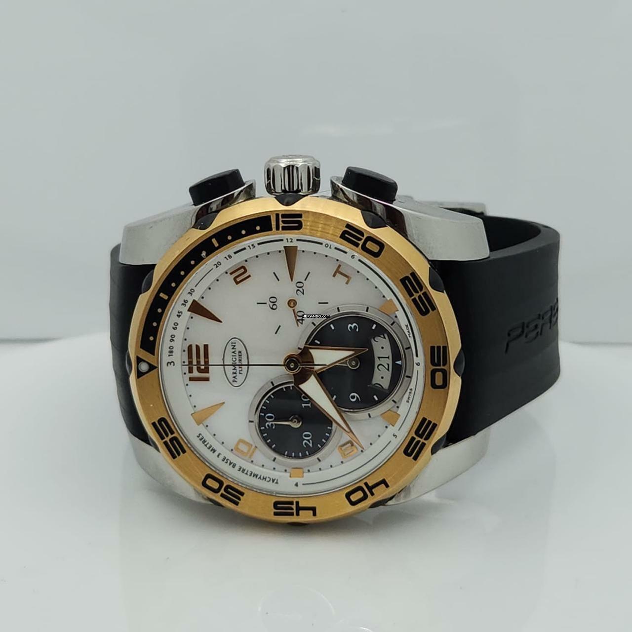 Thumbnail von Parmigiani Fleurier Pershing Ouro Rosé & Madrepérola & Aço 45mm Automático Completo