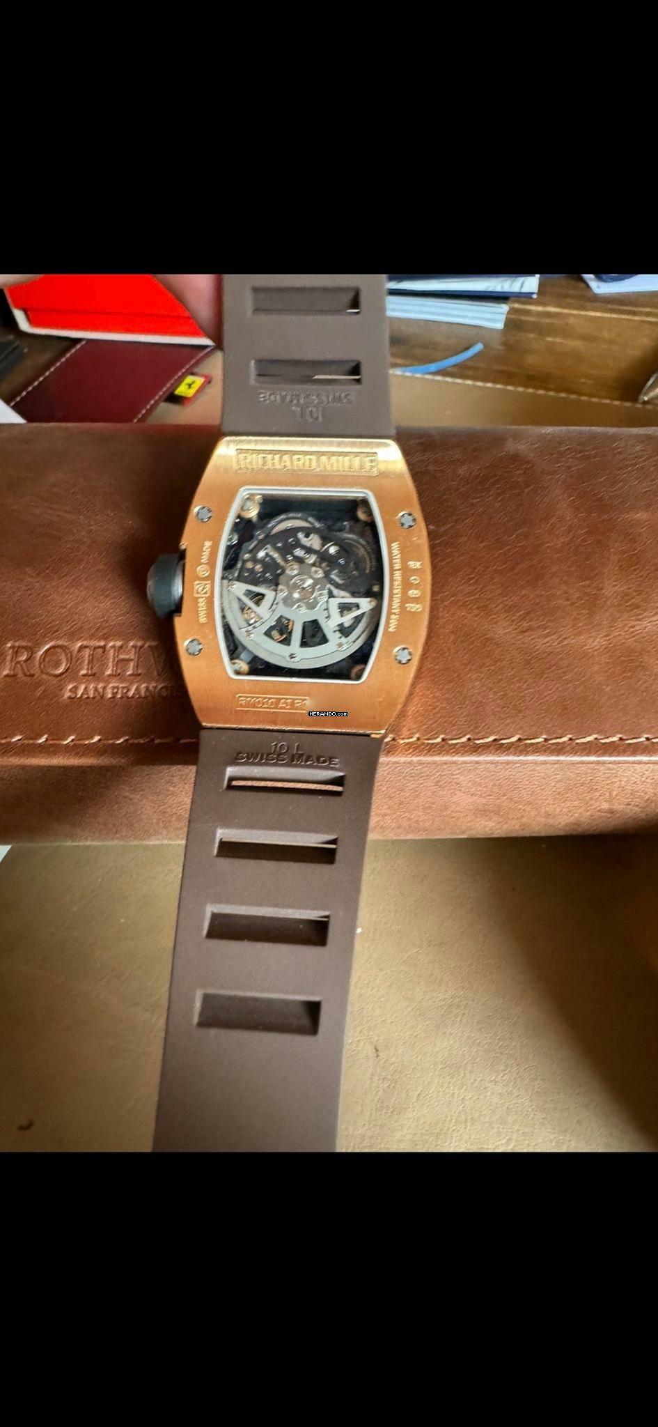 Thumbnail von Richard Mille RM 010 Rosegold-mit original Box +Zertifikat of Authenticity Papieren RM Boutique München Skeleton Dial ! New Service !!!!!!-like NEW