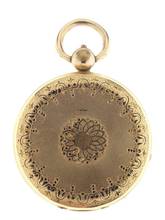 Thumbnail von Swiss Antique solid 18 ct yellow gold key wind Pocket Fob Watch fully engraved </h1>
