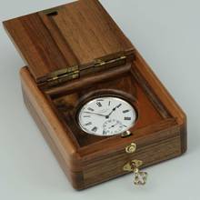 Thumbnail von Uhrenfabrik Union Glashütte in Sachsen Deutsche Marine Beobeachtungsuhr B-Uhr Silber Holz Etui 59mm ca. 1920