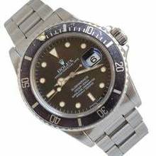 Thumbnail von Rolex Submariner Date 16800 Date matt brown tritium dial 1984’s </h1>