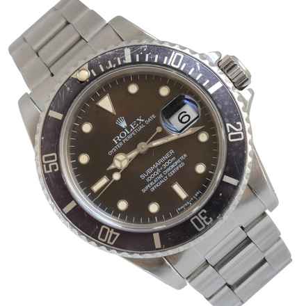  Rolex Submariner Date 16800 Date matt brown tritium dial 1984’s </h1> 