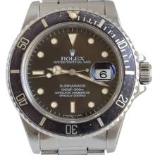 Thumbnail von Rolex Submariner Date 16800 Date matt brown tritium dial 1984’s </h1>