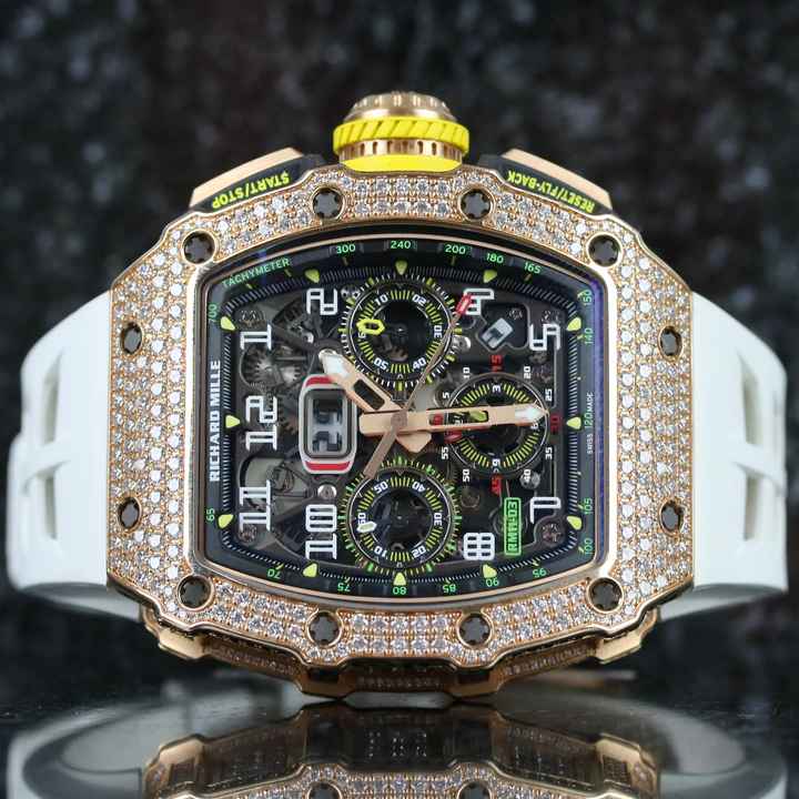  Richard Mille RM 011 11-03 Roségold - Factory Diamond Set - like New - Fullset - 2021 