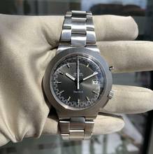 Thumbnail von Omega Genève Chronostop Date Jumbo 146.012 brown/gray dial 1970’s </h1>