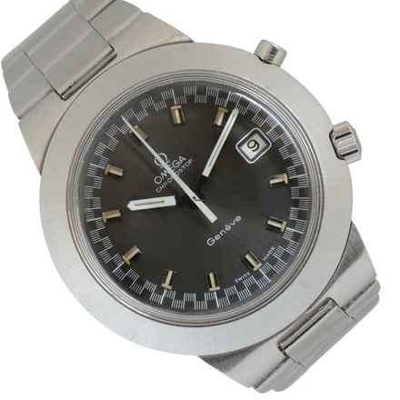  Omega Genève Chronostop Date Jumbo 146.012 brown/gray dial 1970’s </h1> 