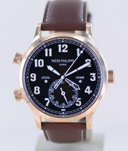 Thumbnail von Patek Philippe Calatrava Pilot Travel Time 18K Roségold Cal 324 brown Dial Luxusuhr B+P </h1>