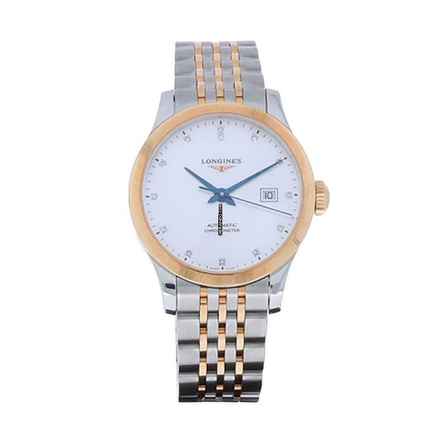  Longines Record Damenuhr bicolor Record Automatik mit 13 Diamanten L2.321.5.87.7 