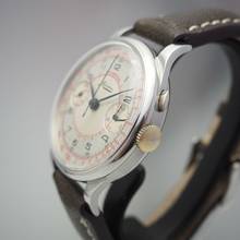 Thumbnail von Minerva Monopulsante Monopusher Chronograph Oversize ca 1940 serviced