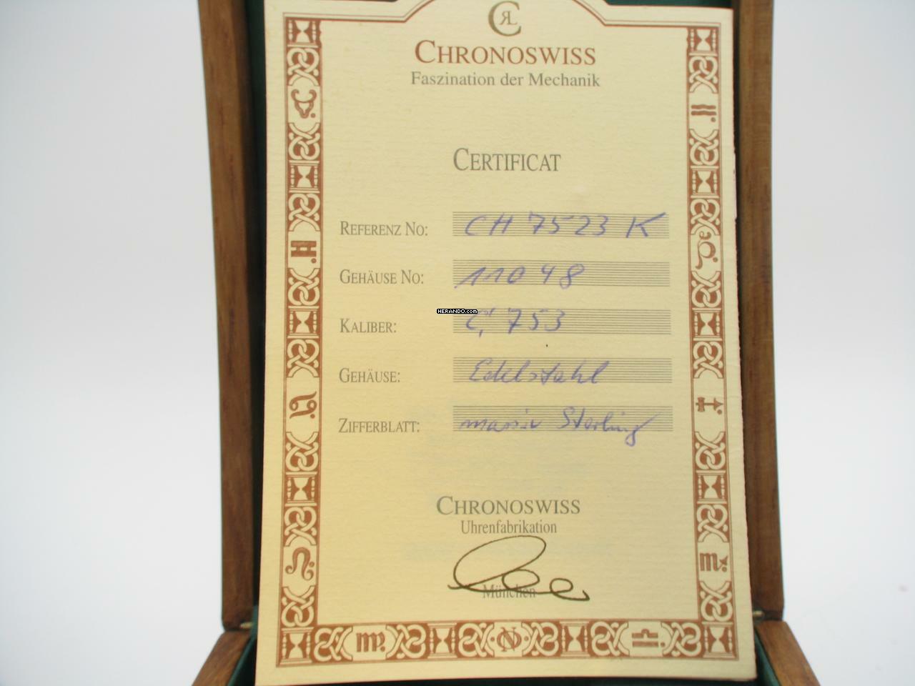 Thumbnail von Chronoswiss Cabrio Ref Ch 2673 Automatic im Wendegehäuse Inkl Box & Papiere </h1>