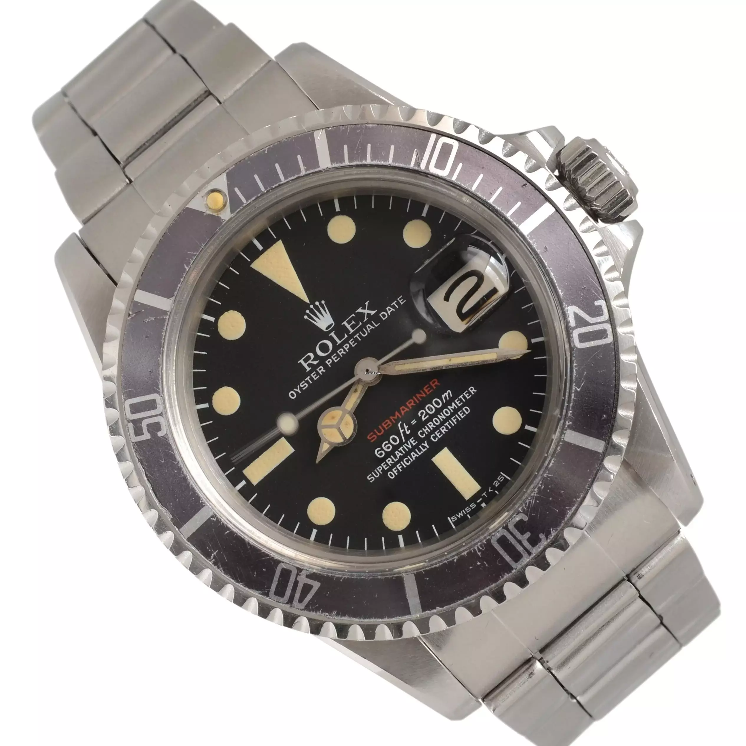  Rolex Submariner Date 1680 MK5 red written dial Full Set 1972's </h1> 