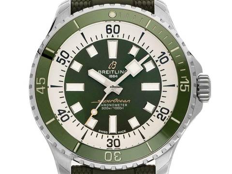  Breitling Superocean Green Ref.A17376A31L1S1 2024 Full Set Ungetragen 