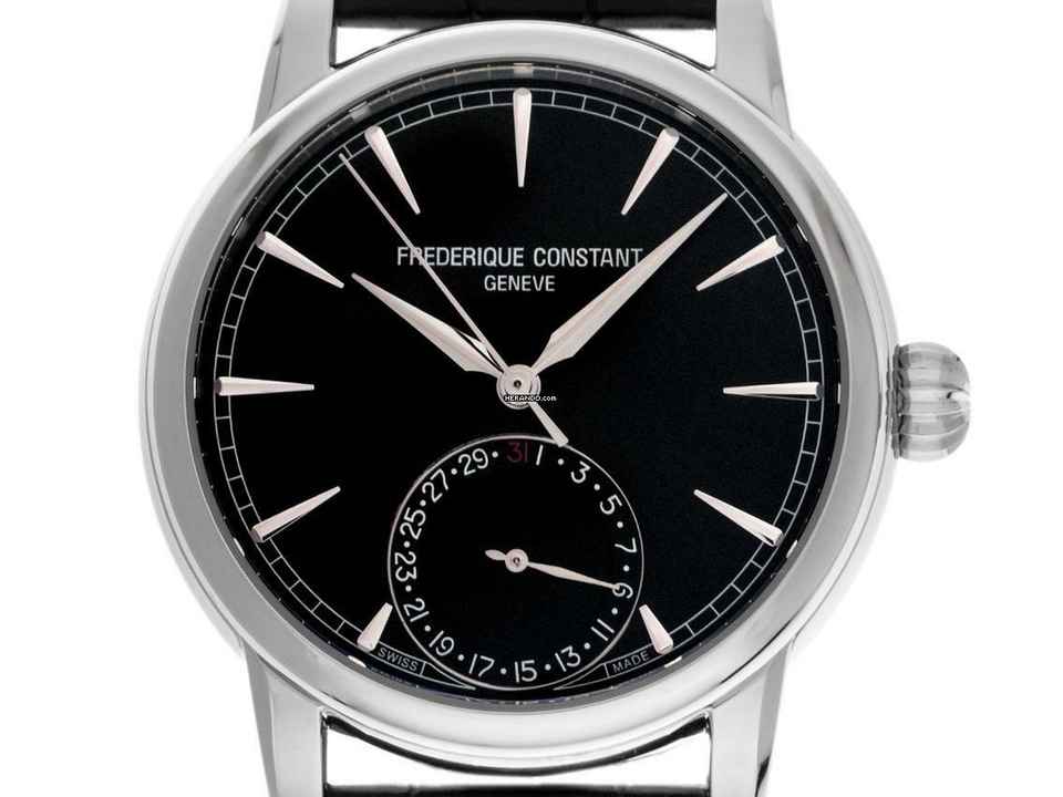  Frederique Constant Manufacture Classic Date Stahl Automatik Armband Krokoleder Faltschließe Ref.FC-706B3H6 Box&Pap Full Set Neu 