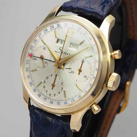  Sinn Triple Date Chronograph Vintage 1960 Gold 14k/585 by Gallet RARE </h1> 