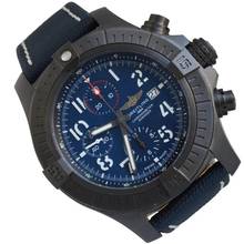 Thumbnail von Breitling Super Avenger 48 Night Mission Chronograph blue dial Full Set 2020’s </h1>