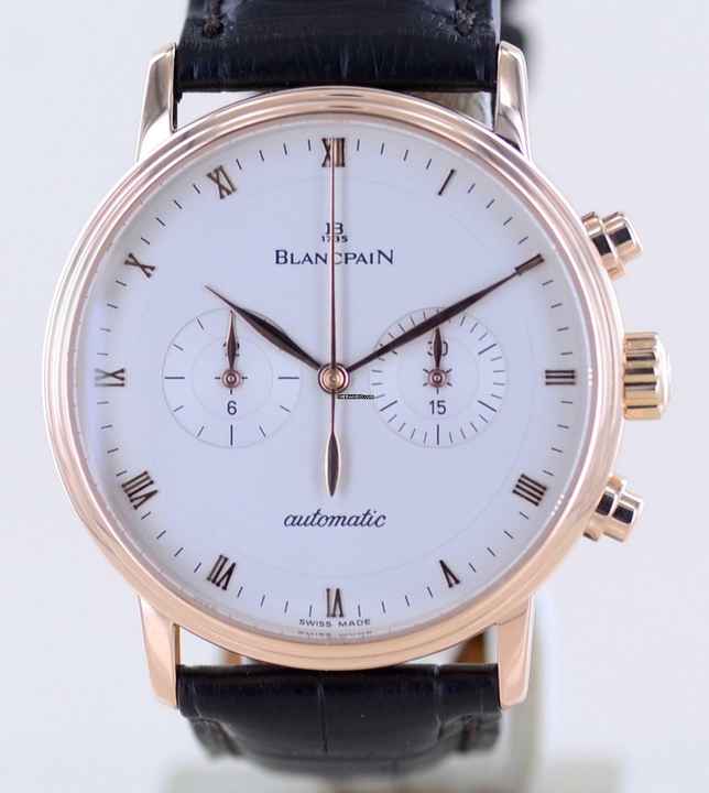  Blancpain Villeret 18K Roségold Chronograph 40mm white dial Automatic Dresswatch rar </h1> 