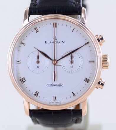  Blancpain Villeret 18K Roségold Chronograph 40mm white dial Automatic Dresswatch rar </h1> 