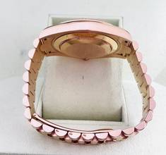 Thumbnail von Rolex Day-Date II Rosegold Pink Baguette Diamond Dial 41mm Top Condition with Box+Papers