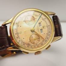 Thumbnail von Ulysse Nardin Triple Date Chronograph Vintage um 1940 Gold 18k/750 RARE