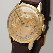 Thumbnail von Ulysse Nardin Triple Date Chronograph Vintage um 1940 Gold 18k/750 RARE