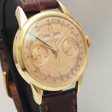 Thumbnail von Ulysse Nardin Triple Date Chronograph Vintage um 1940 Gold 18k/750 RARE