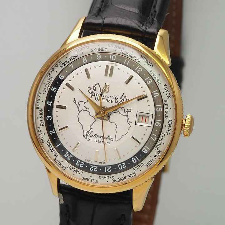  Breitling Unitime Vintage Ref.: 1 260 Felsa 711 Weltzeit Kalender Automatic  